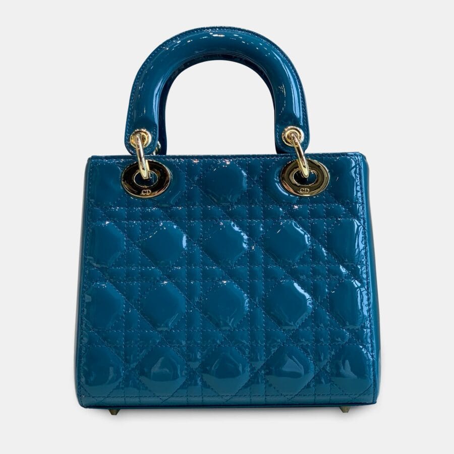 Dior Lady Micro Blue Cannage Bag - Image 8