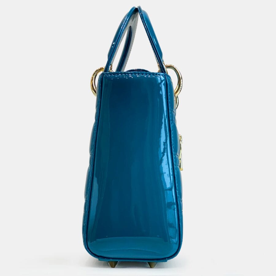 Dior Lady Micro Blue Cannage Bag - Image 5