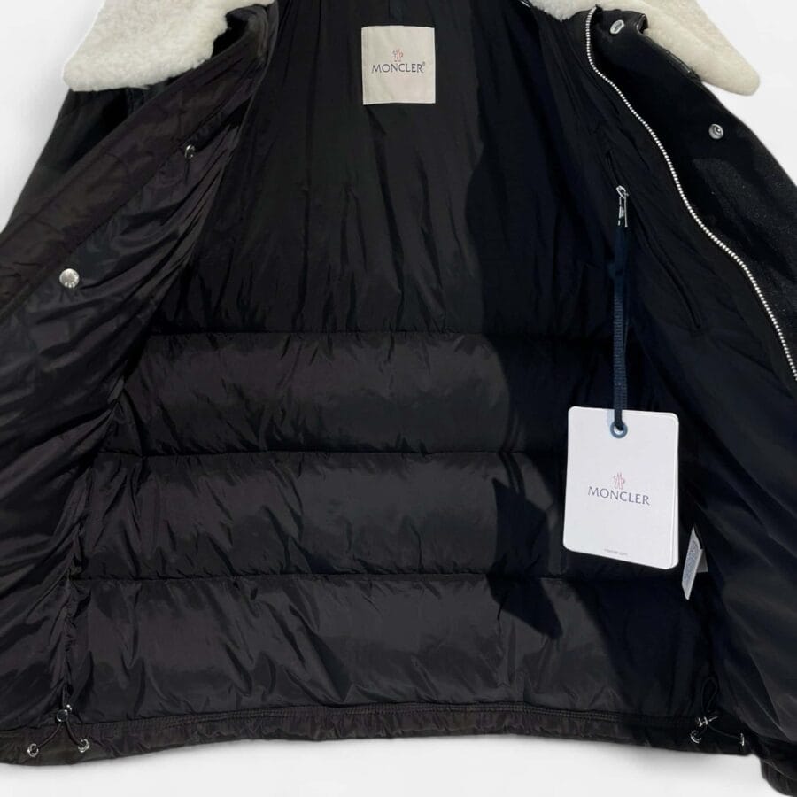 Moncler Leo Fur Collar Ski Jacket Black - Image 4