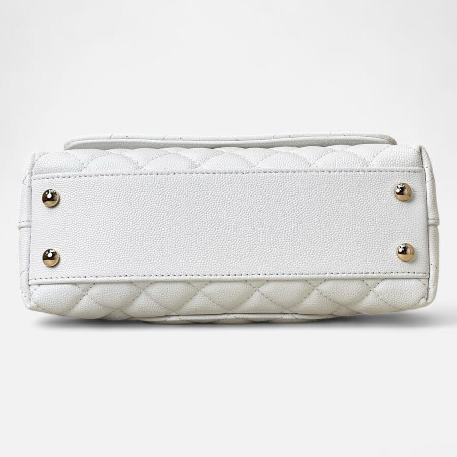 Chanel Flap with Top Handle White Bag - Image 6