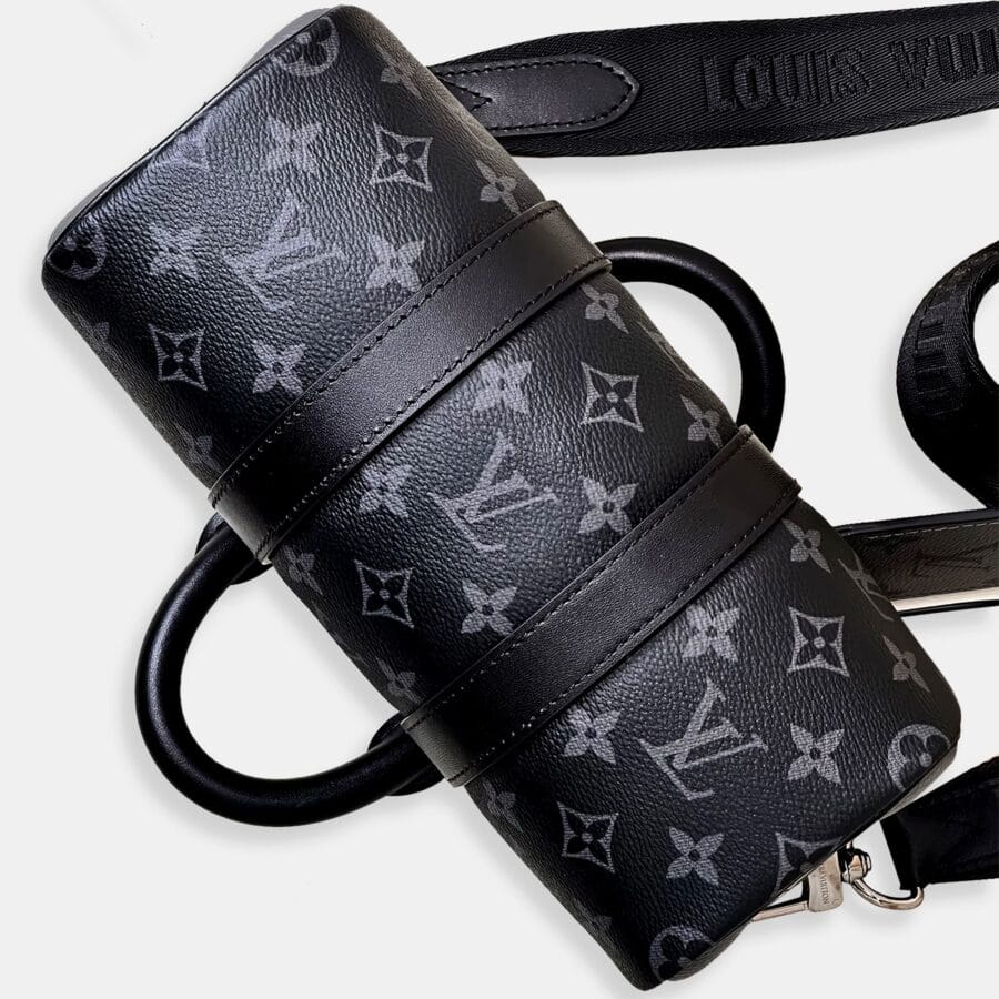 Louis Vuitton Keepall Bandoulière 25 Black Eclipse Bag - Image 2