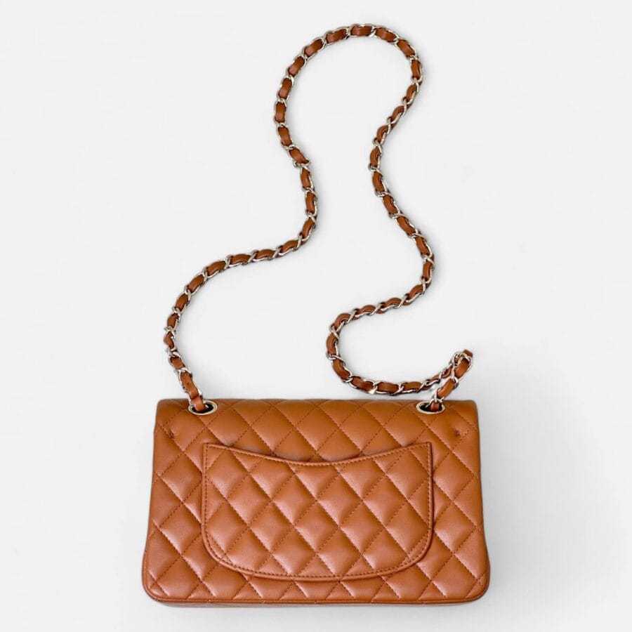 Chanel Classic Flap 23 Small HandBag Caramel Lambskin Leather - Image 4