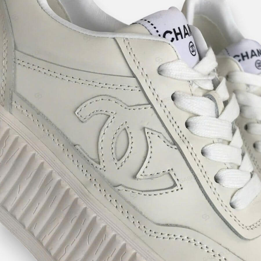 Chanel Chunky Sneakers in White Calfskin Leather - Image 2