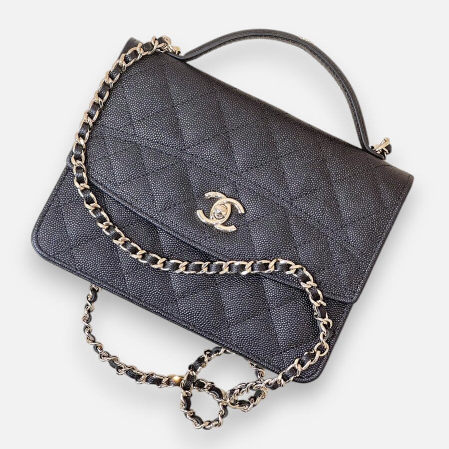 Chanel 25C Mini Backpack HandBag Black Caviar Leather - Image 2