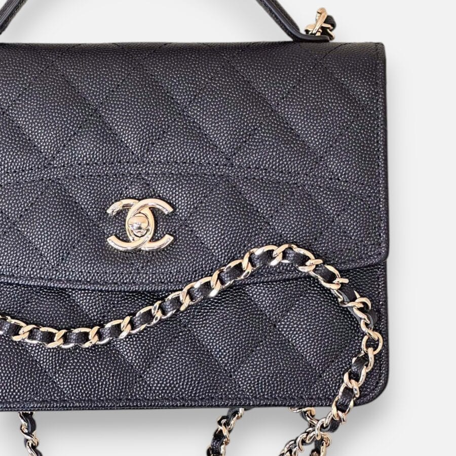 Chanel 25C Mini Backpack HandBag Black Caviar Leather - Image 7