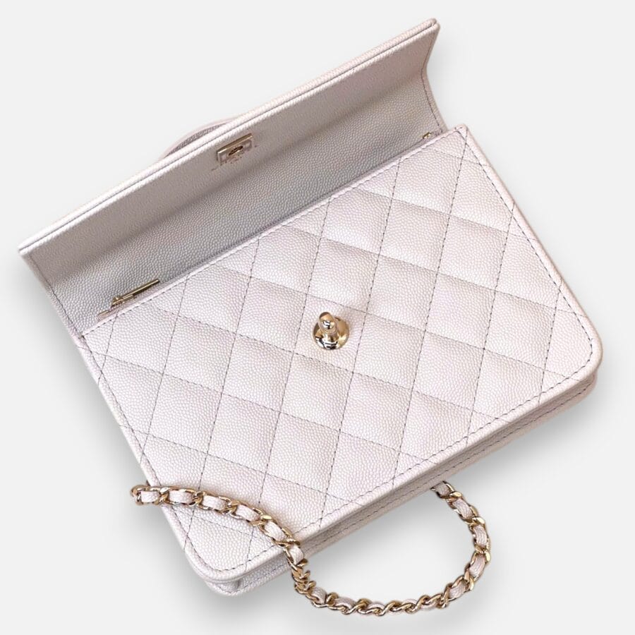 Chanel 25C Mini Backpack HandBag White Caviar Leather - Image 7