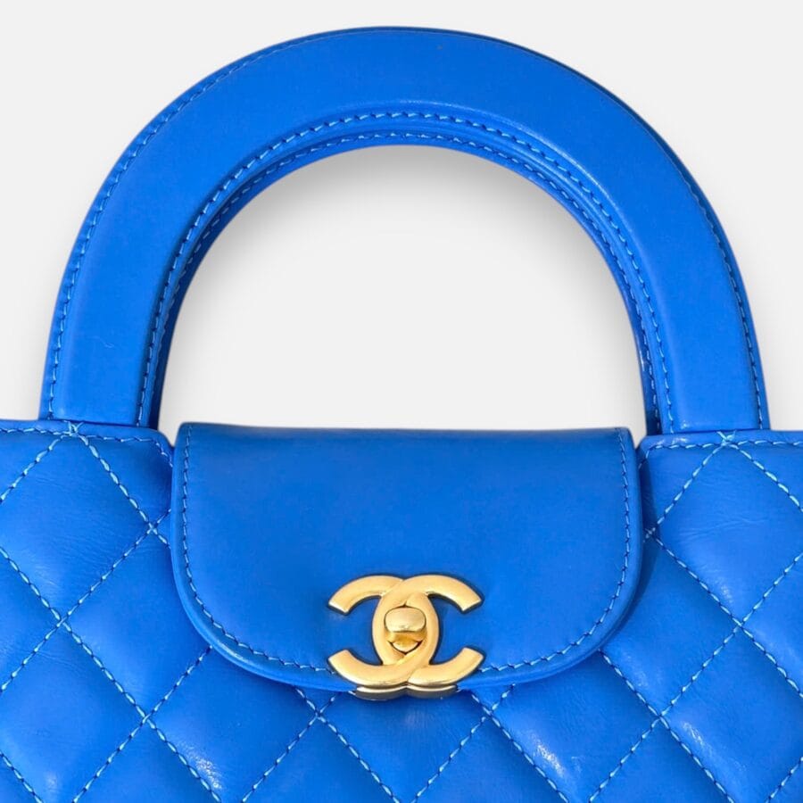 Chanel 24P Kelly Chain Blue Bag - Image 5