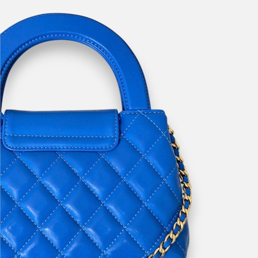 Chanel 24P Kelly Chain Blue Bag - Image 6