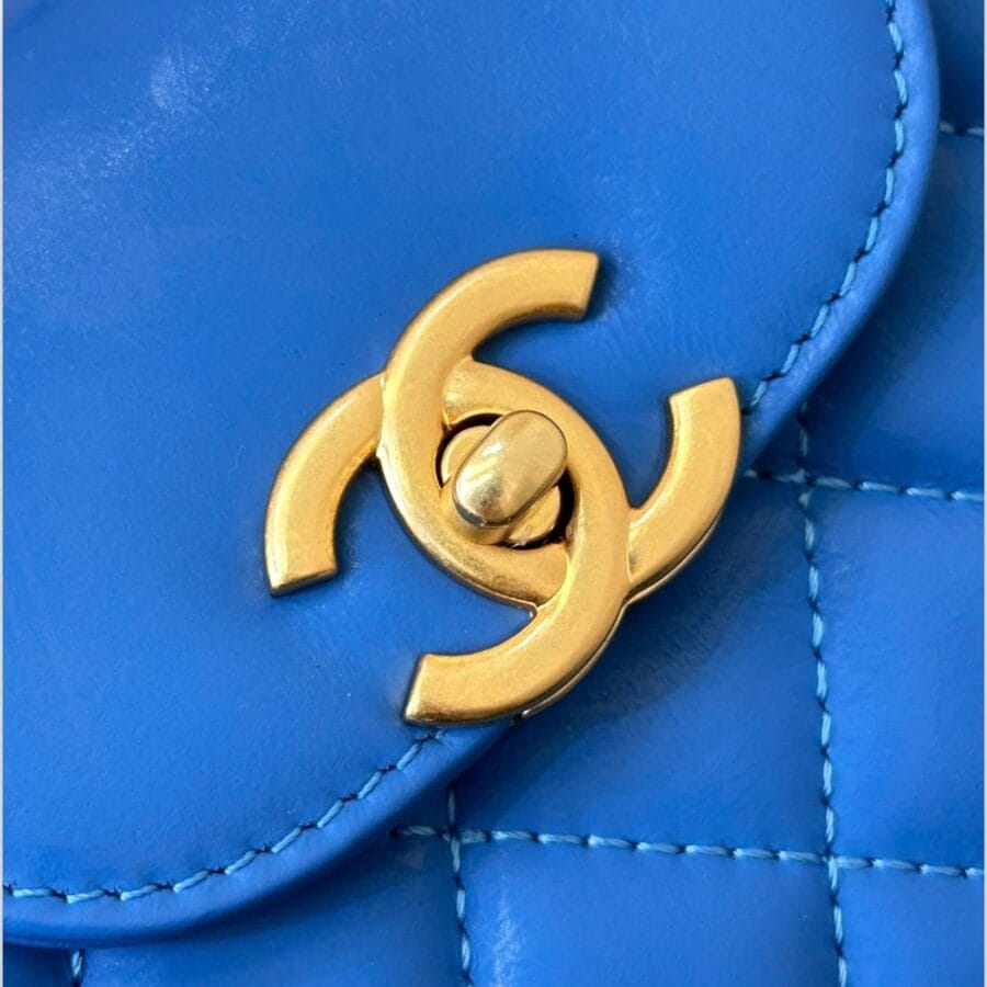 Chanel 24P Kelly Chain Blue Bag - Image 2