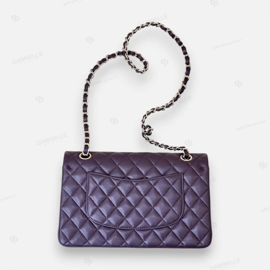 Chanel CF Classic Flap in Grape Purple with Lambskin Leather Bag - Image 5