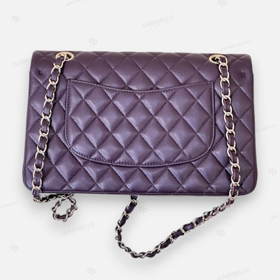 Chanel CF Classic Flap in Grape Purple with Lambskin Leather Bag - Image 6