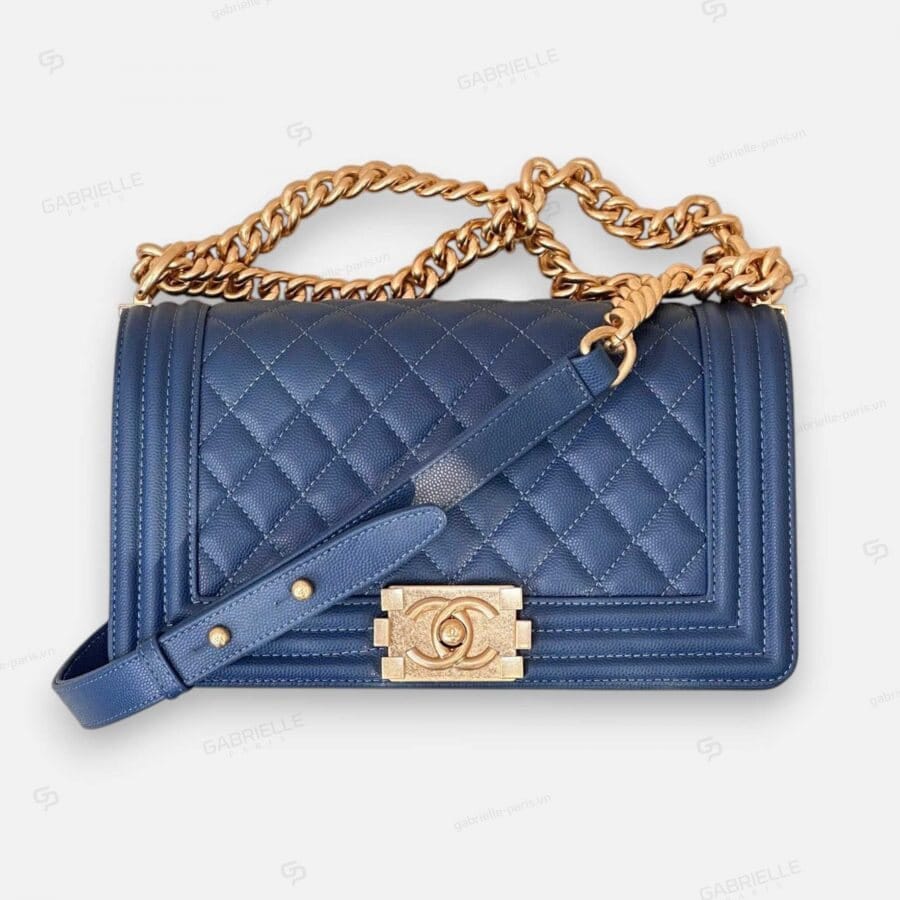 Chanel Leboy HandBag Turquoise Caviar Leather