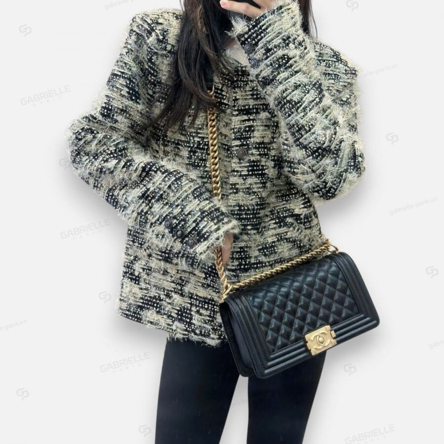 Chanel Leboy in Black with Gold Hardware and Caviar Leather Bag - Image 3