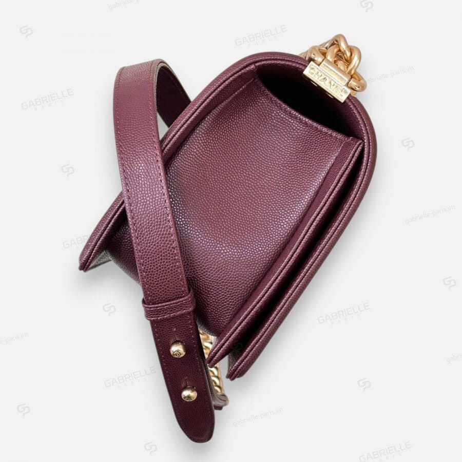 Chanel Leboy in Burgundy with Silver Hardware and Caviar Leather Bag - Image 2