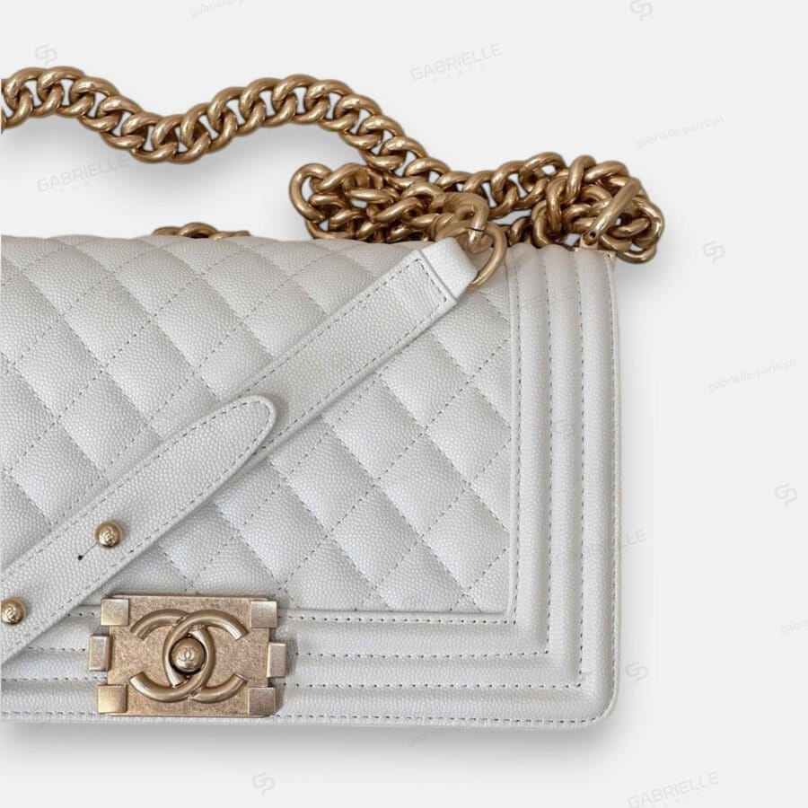 Chanel Leboy with Gold Hardware and Caviar Leather Bag - Image 4