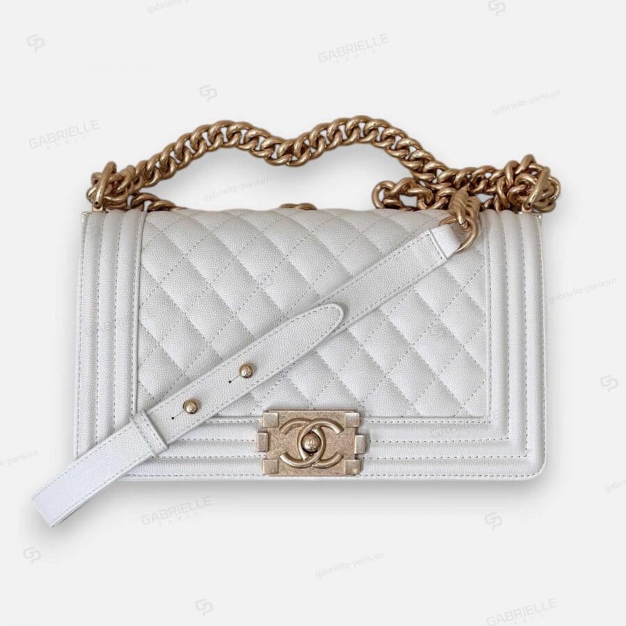 Chanel Leboy with Gold Hardware and Caviar Leather Bag