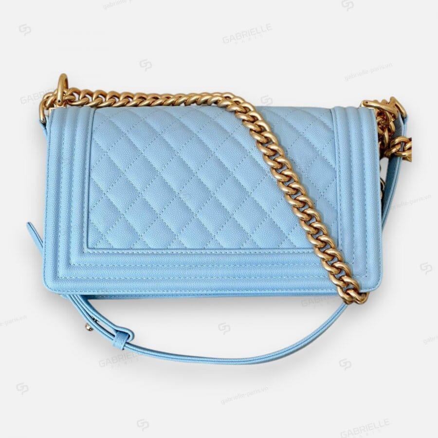 Chanel Leboy in Ice Blue with Gold Hardware and Caviar Leather Bag - Image 8