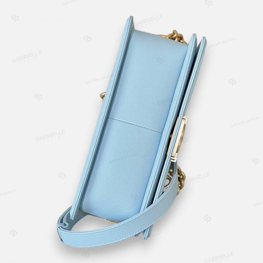 Chanel Leboy in Ice Blue with Gold Hardware and Caviar Leather Bag - Image 10