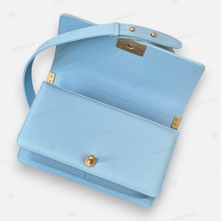 Chanel Leboy in Ice Blue with Gold Hardware and Caviar Leather Bag - Image 11