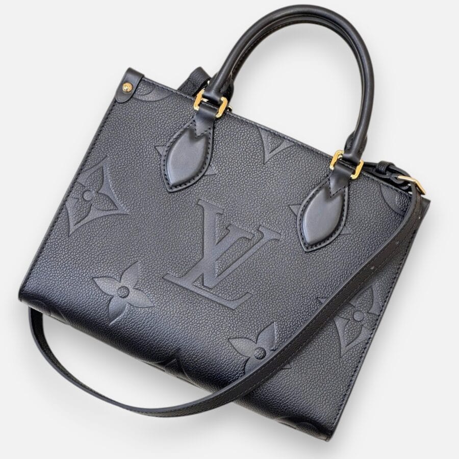 Louis Vuitton Onthego PM HandBag Black Cowhide leather - Image 2