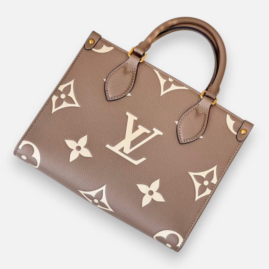 Louis Vuitton Onthego PM HandBag Brown Cowhide Leather - Image 2