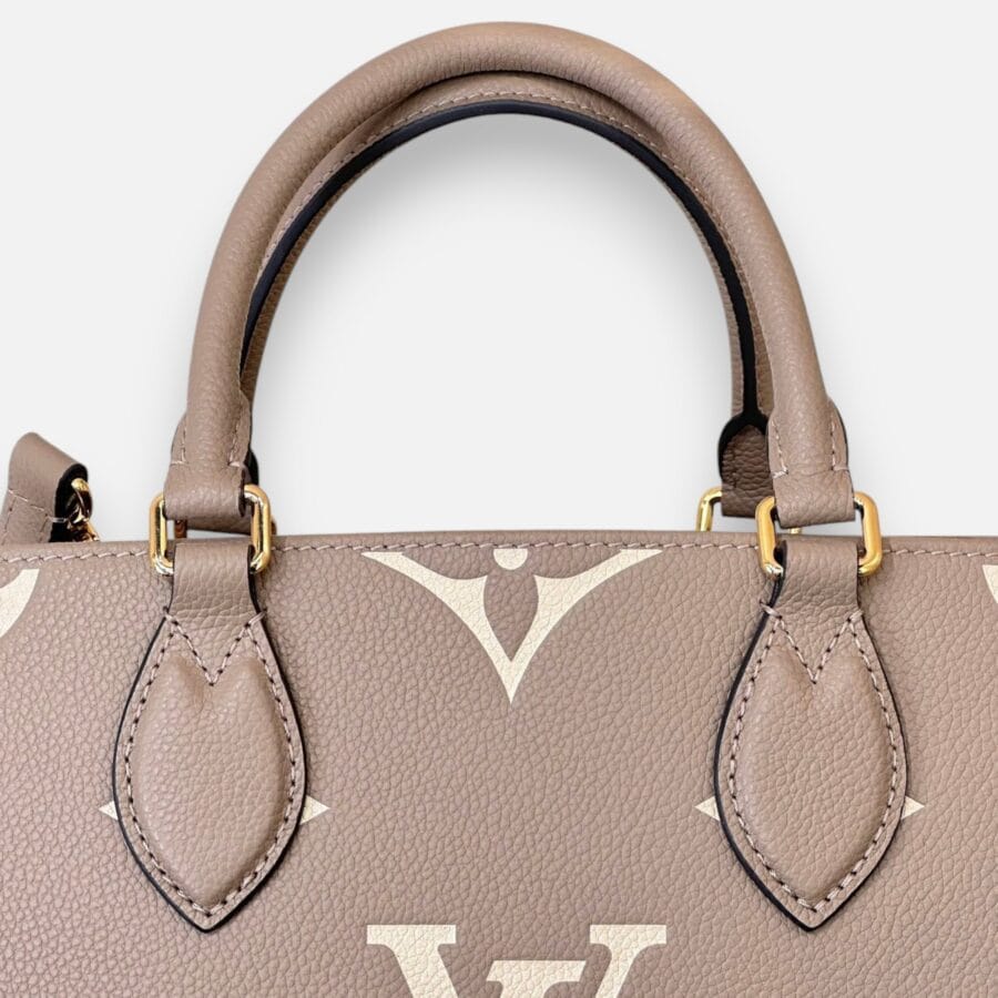 Louis Vuitton Onthego PM HandBag Brown Cowhide Leather - Image 5