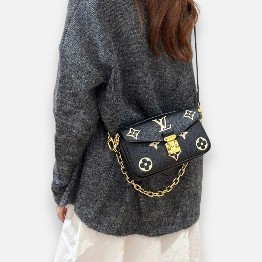 Louis Vuitton Metis East West Black and Beige Bag - Image 7