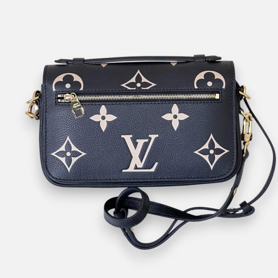 Louis Vuitton Metis East West Black and Beige Bag - Image 6