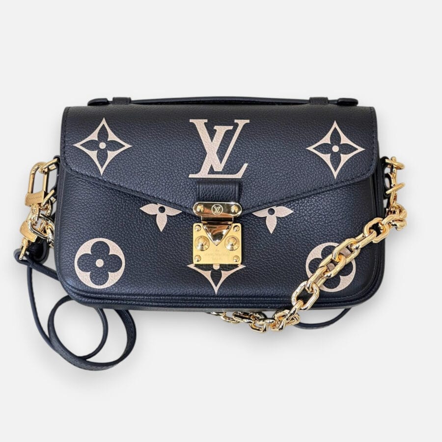 Louis Vuitton Metis East West Black and Beige Bag