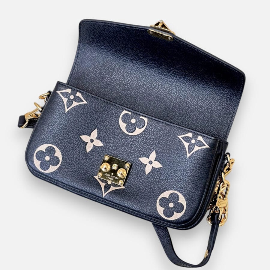 Louis Vuitton Metis East West Black and Beige Bag - Image 2