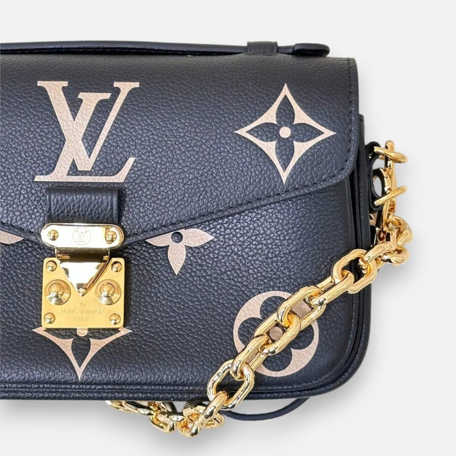 Louis Vuitton Metis East West Black and Beige Bag - Image 3