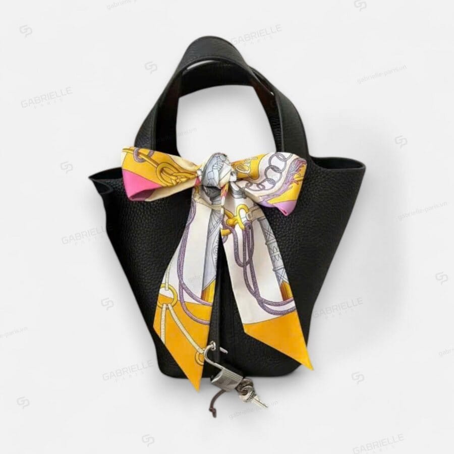 Hermes Twilly Grand Theatre Nouveau Yellow Silk Scarf - Image 7