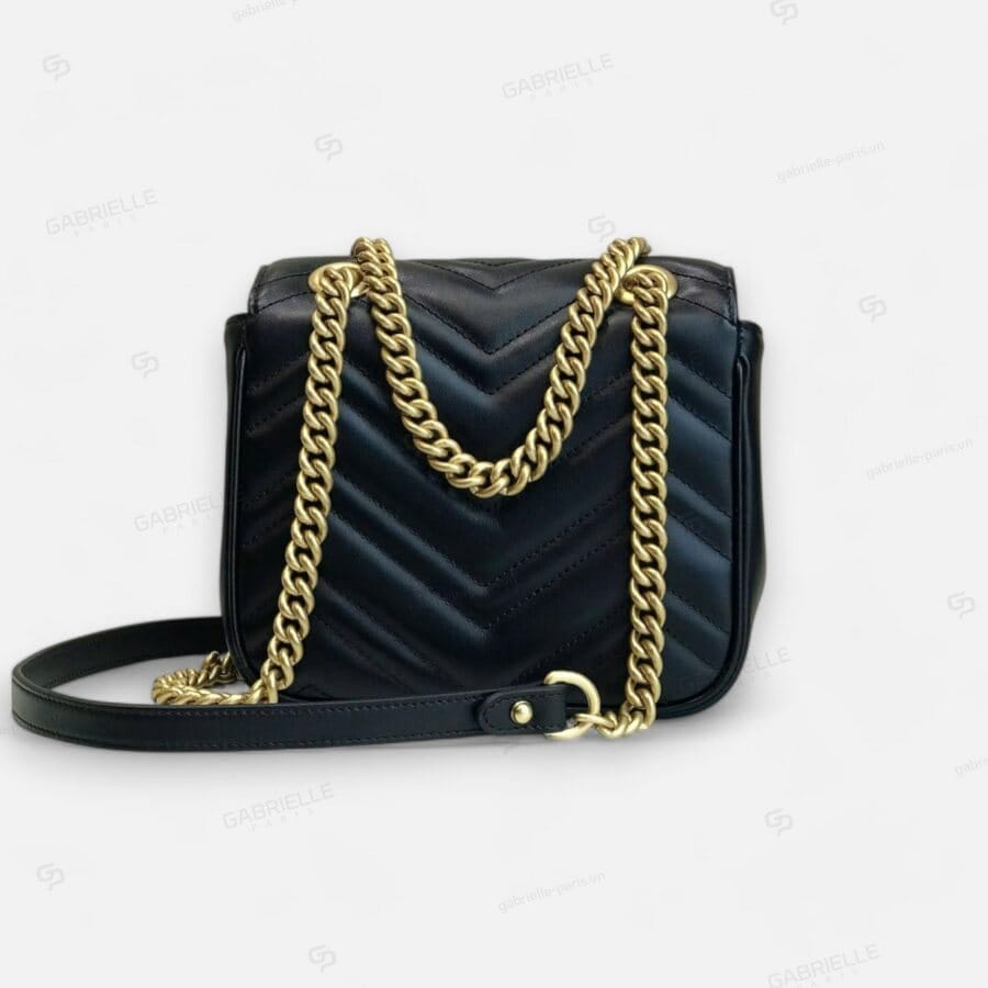 Gucci GG Marmont Matelassé Leather Black Bag - Image 3