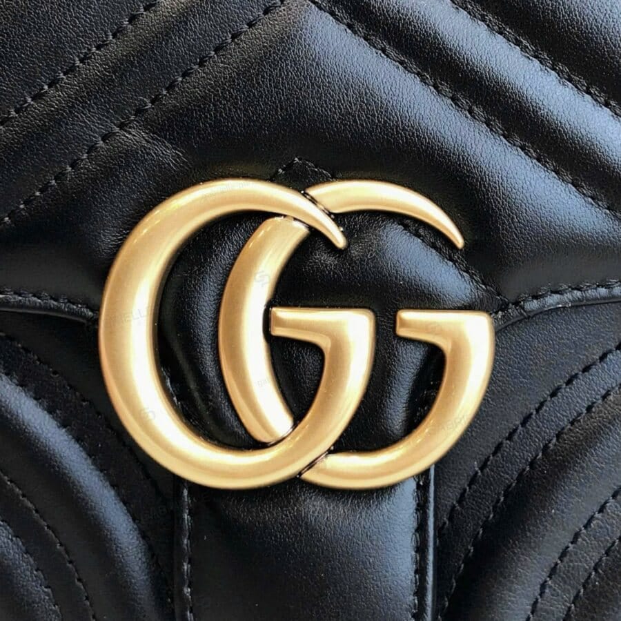 Gucci GG Marmont Matelassé Leather Black Bag - Image 4