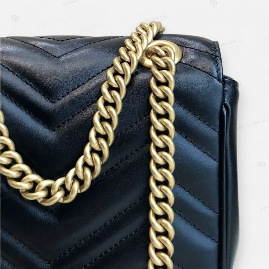 Gucci GG Marmont Matelassé Leather Black Bag - Image 5