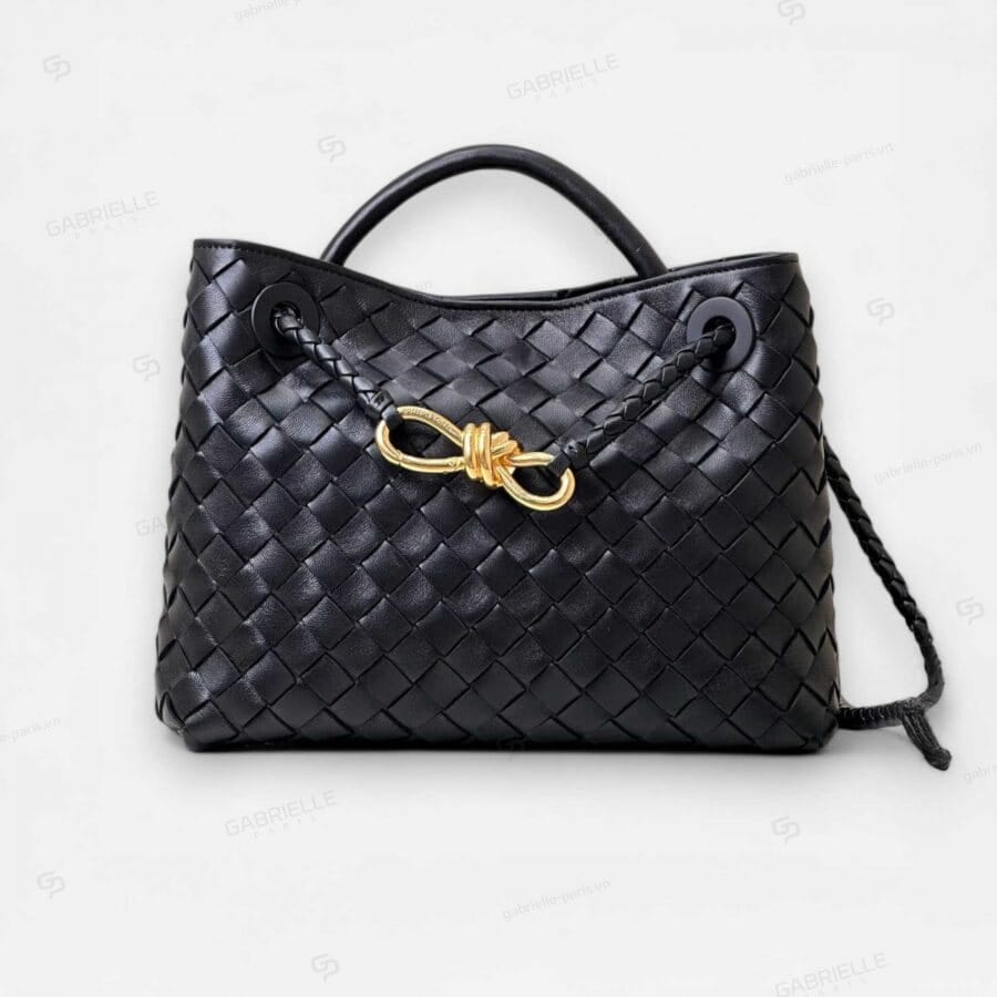 Bottega Veneta Andiamo HandBag Black Nappa Lambskin Leather