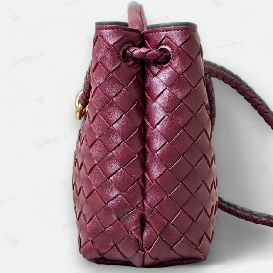 Bottega Veneta Andiamo Wine Red with Nappa leather Bag - Image 5