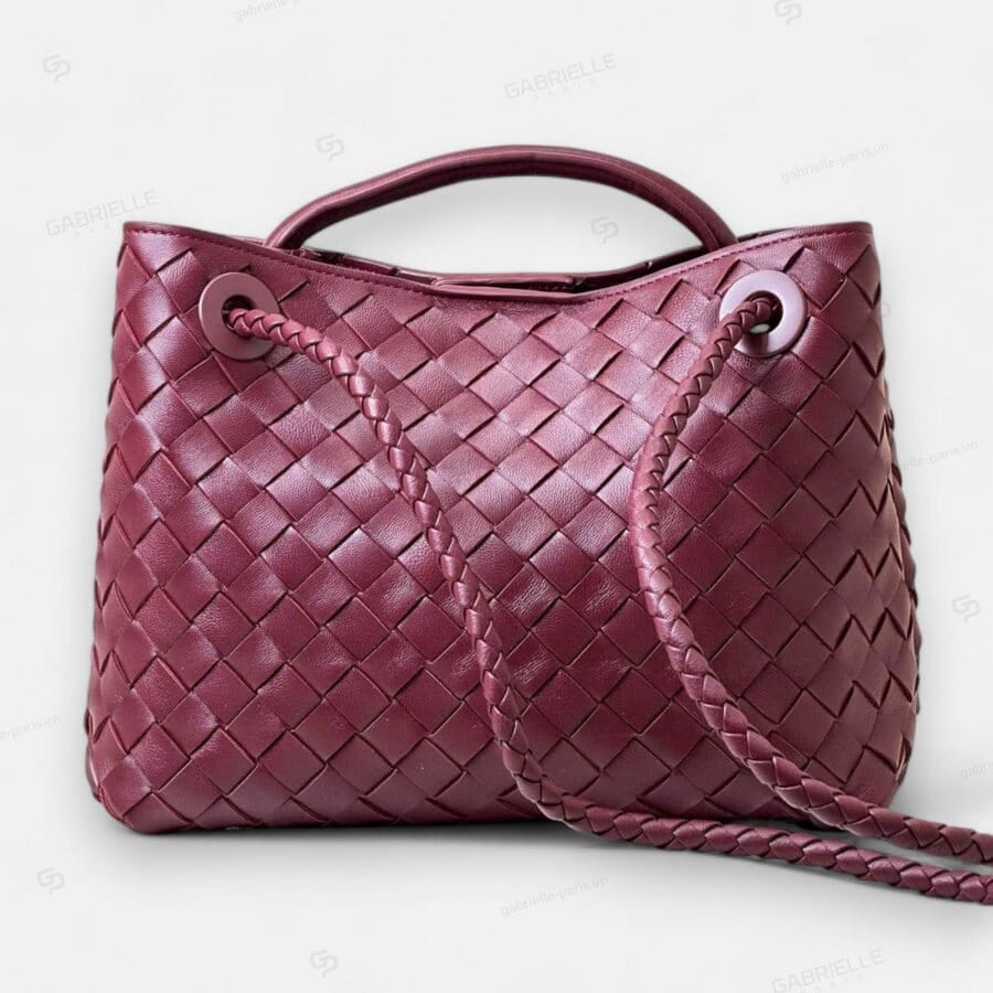 Bottega Veneta Andiamo Wine Red with Nappa leather Bag - Image 6