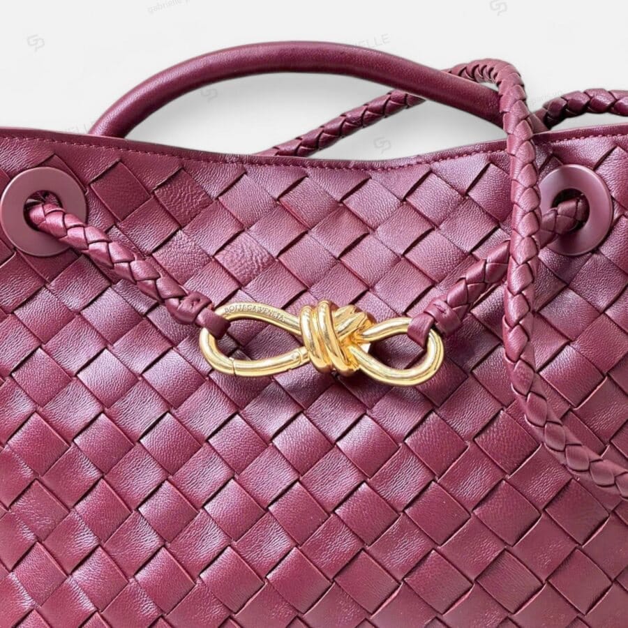 Bottega Veneta Andiamo Wine Red with Nappa leather Bag - Image 2