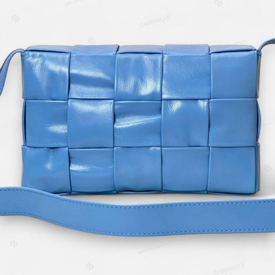 Bottega Veneta Cassette in Blue with Calfskin Bag - Image 9