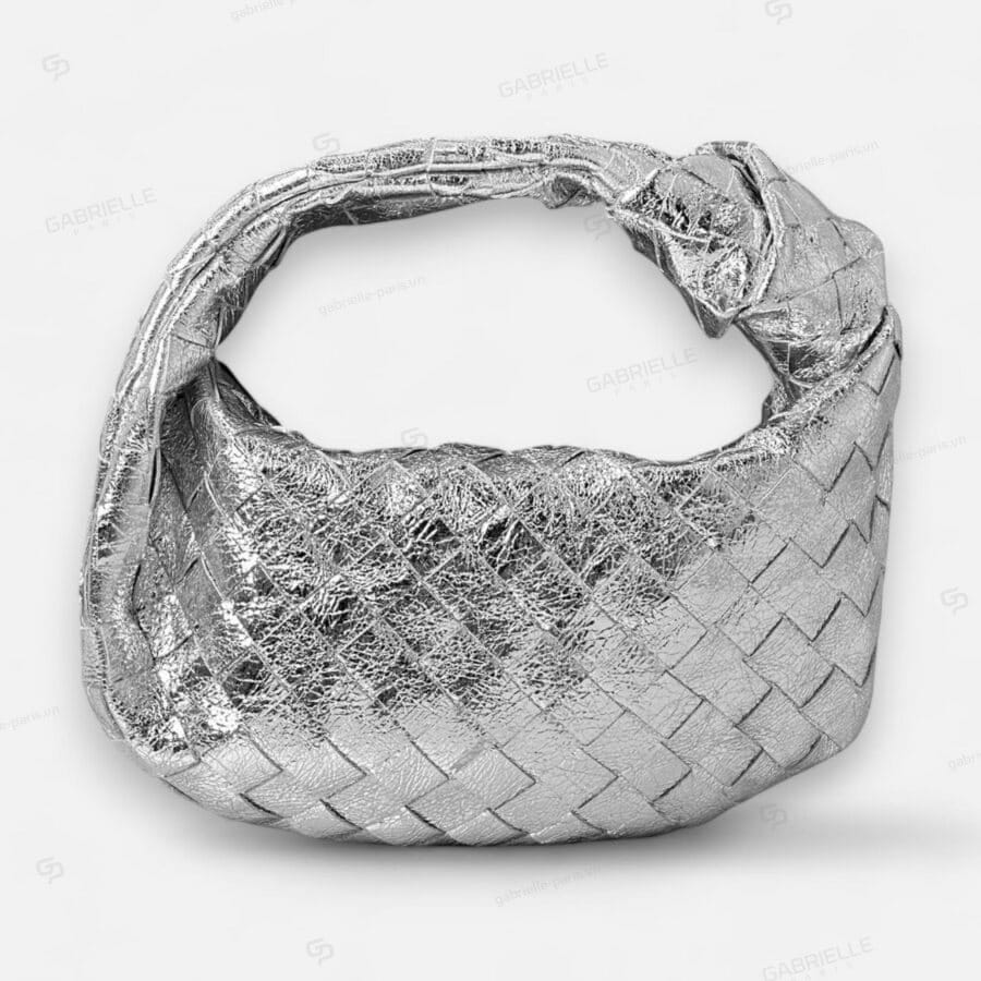 Bottega Veneta Jodie Mini with Silver Nappa Leather Bag - Image 8