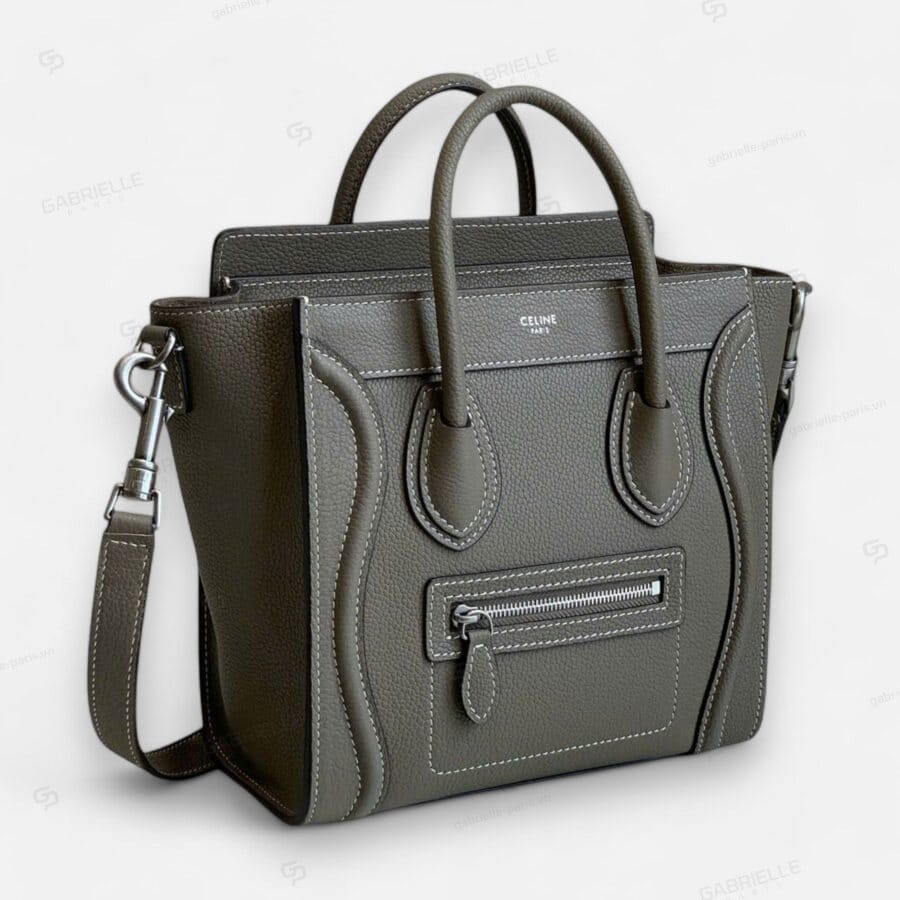 Celine Micro Luggage in Drummed Calfskin Bag - Image 8