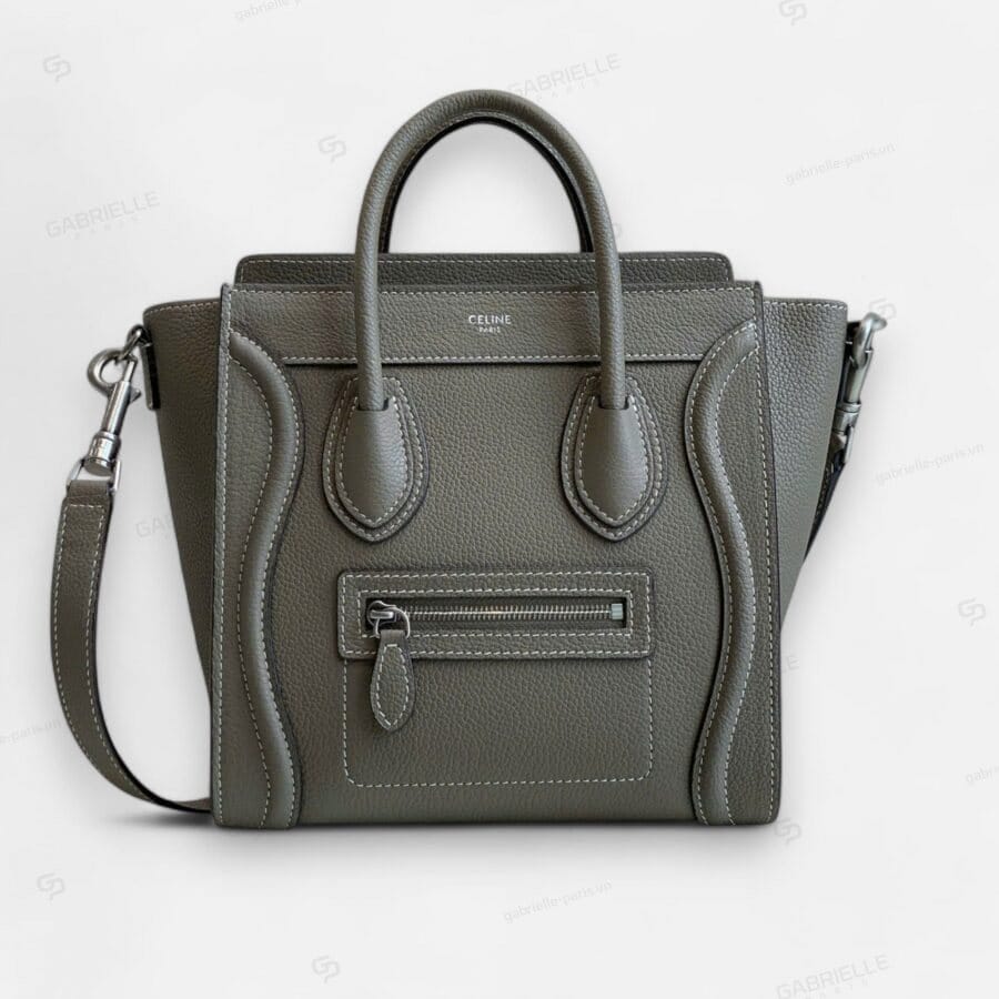 Celine Micro Luggage in Drummed Calfskin Bag