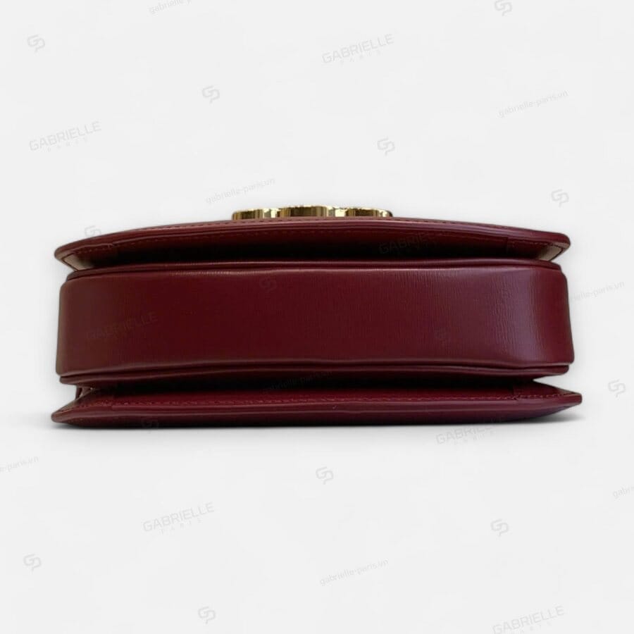 Celine Triomphe Saddle in Burgundy with Calfskin Bag - Image 6