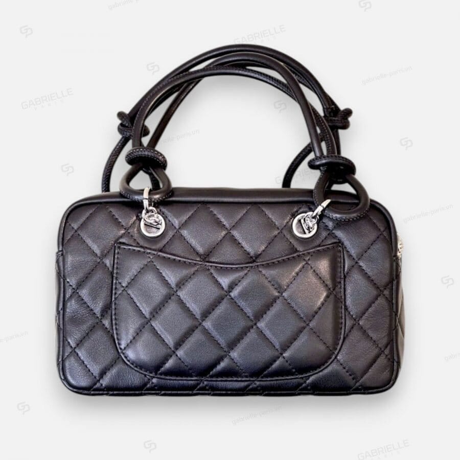 Chanel Cambon Bowling in Black with Lambskin Leather Bag - Image 3