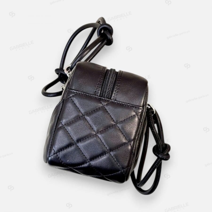 Chanel Cambon Bowling in Black with Lambskin Leather Bag - Image 5