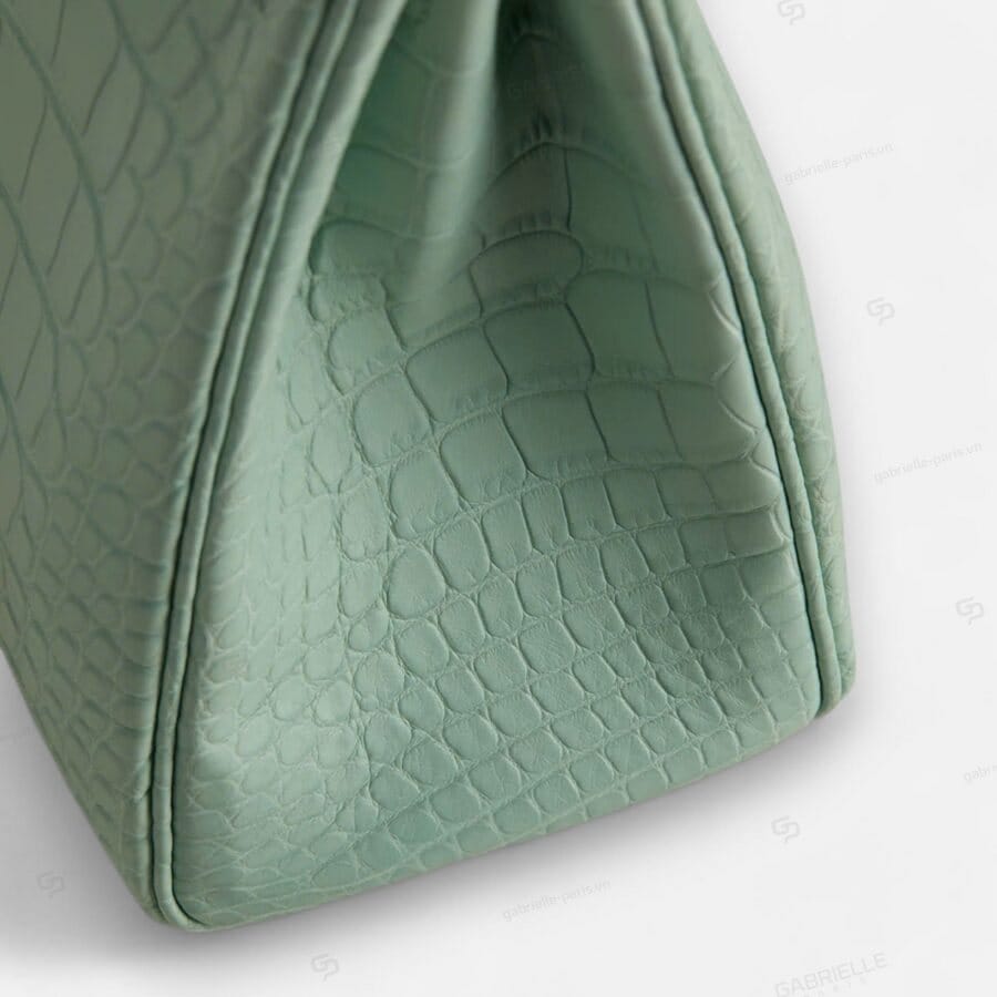 Hermes Kelly 25 6U Vert deau PHW HandBag Alligator - Image 4