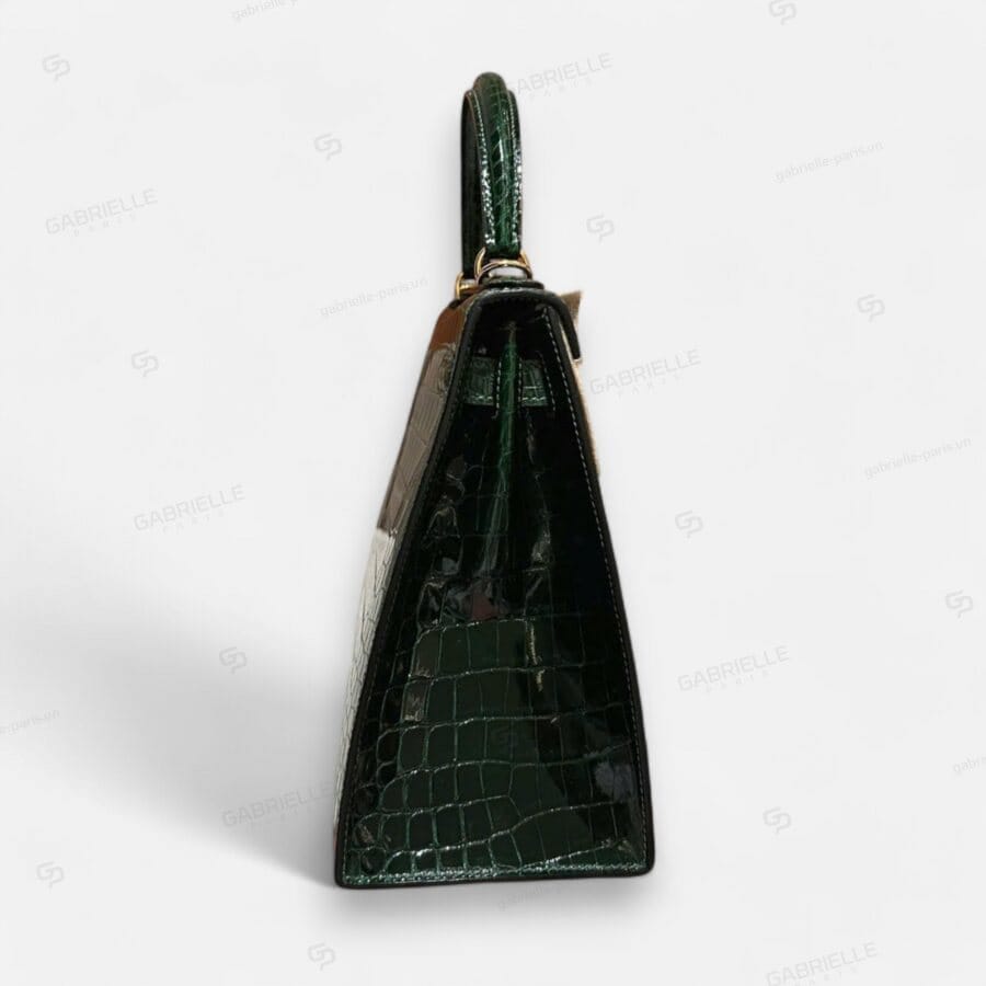 Hermes Kelly 28 Vert Foncé GHW HandBag Niloticus - Image 3