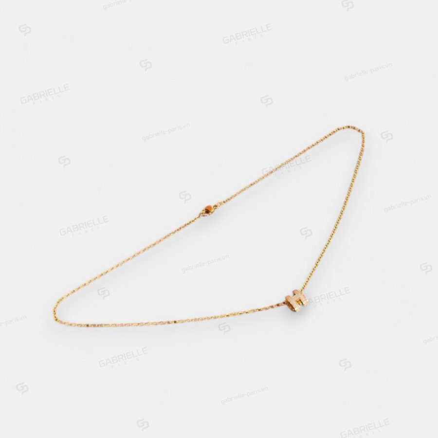 Hermès Pop H Mini Gold-Plated Necklace Ivory White - Image 3