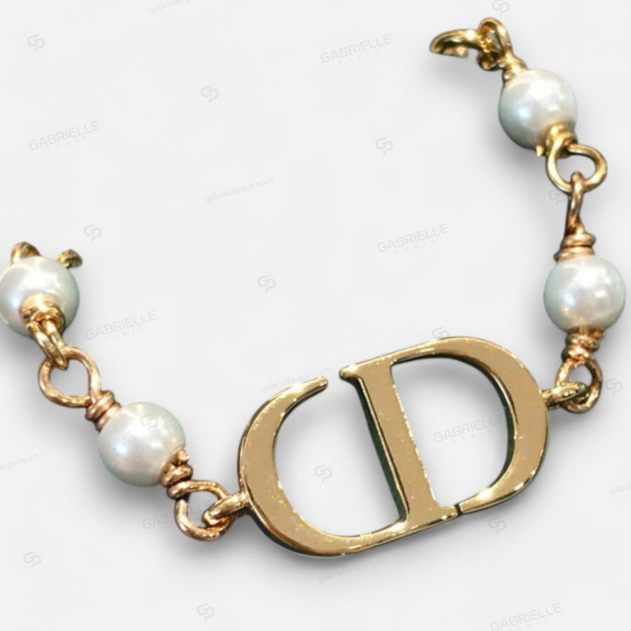 Dior CD Letter Pearl Gold-Plated Bracelet - Image 5